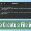 Create file in linux