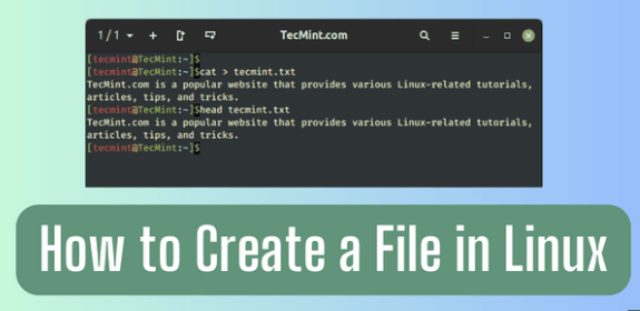 Create file in linux